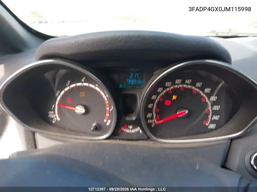 2018 FORD FIESTA VIN 3FADP4GX0JM115998 — фото 7