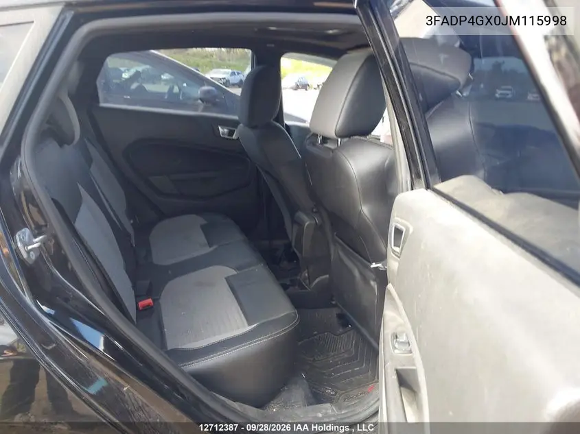 2018 FORD FIESTA VIN 3FADP4GX0JM115998 — фото 8