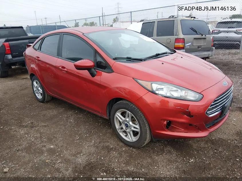FORD FIESTA 2018, VIN 3FADP4BJ9JM146136