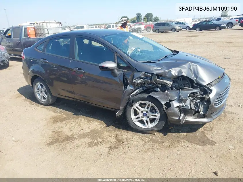 FORD FIESTA 2018, VIN 3FADP4BJ6JM109190