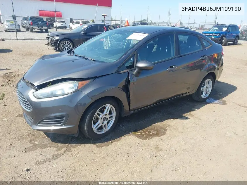 2018 FORD FIESTA VIN 3FADP4BJ6JM109190 — фото 2