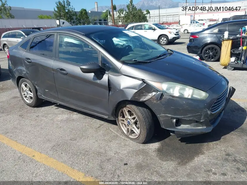 FORD FIESTA 2018, VIN 3FADP4BJ0JM104647