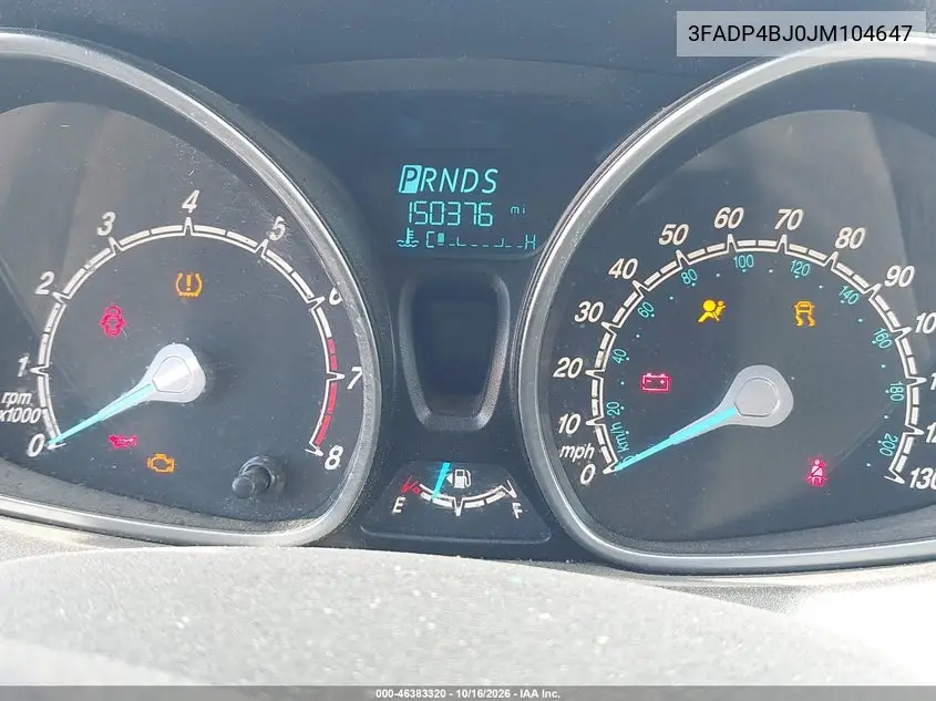 2018 FORD FIESTA VIN 3FADP4BJ0JM104647 — фото 7