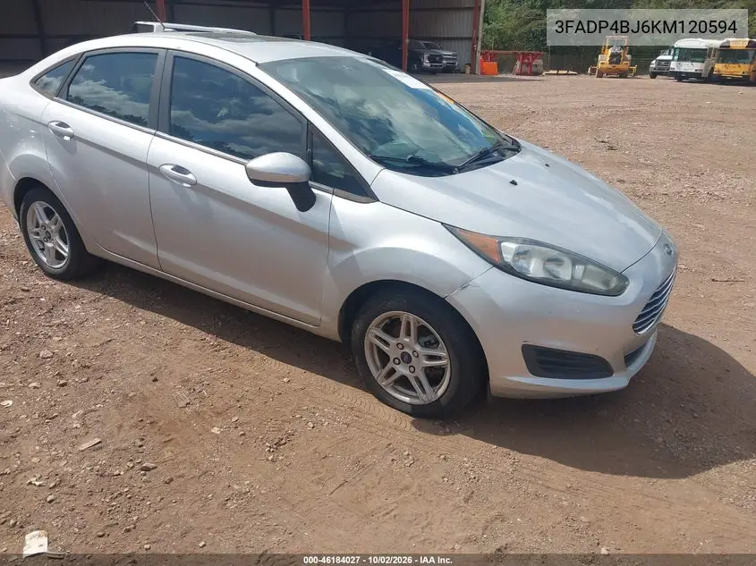 FORD FIESTA 2019, VIN 3FADP4BJ6KM120594