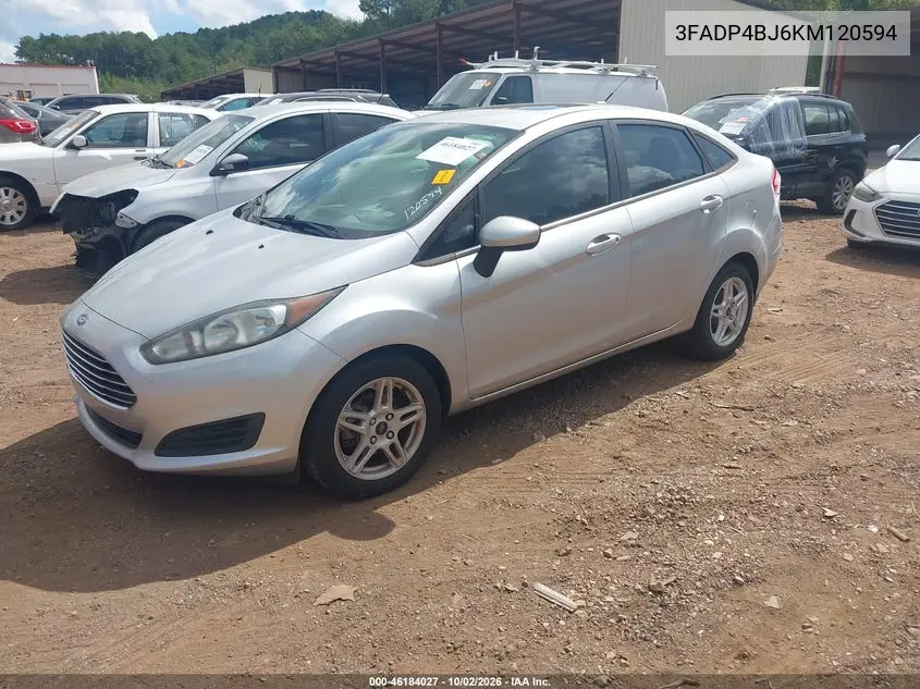 2019 FORD FIESTA VIN 3FADP4BJ6KM120594 — фото 2