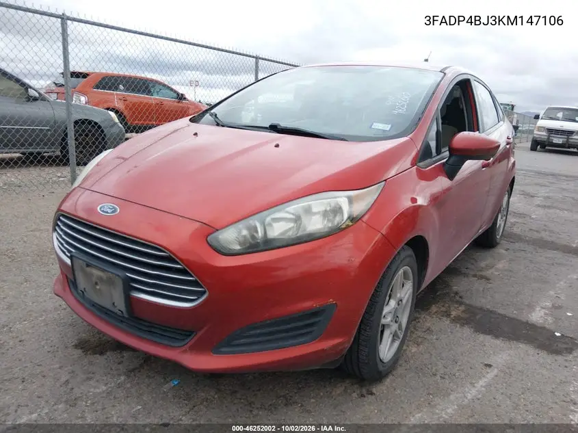 2019 FORD FIESTA VIN 3FADP4BJ3KM147106 — фото 2