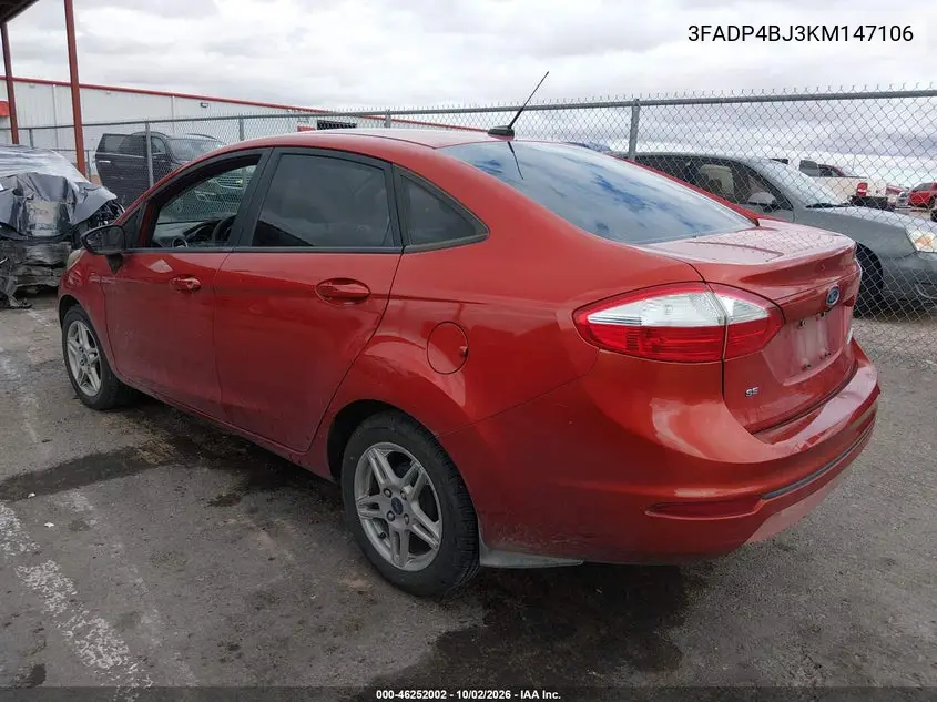 2019 FORD FIESTA VIN 3FADP4BJ3KM147106 — фото 3