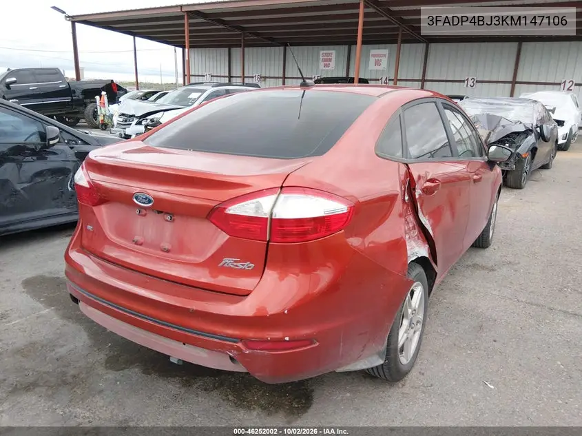 2019 FORD FIESTA VIN 3FADP4BJ3KM147106 — фото 4