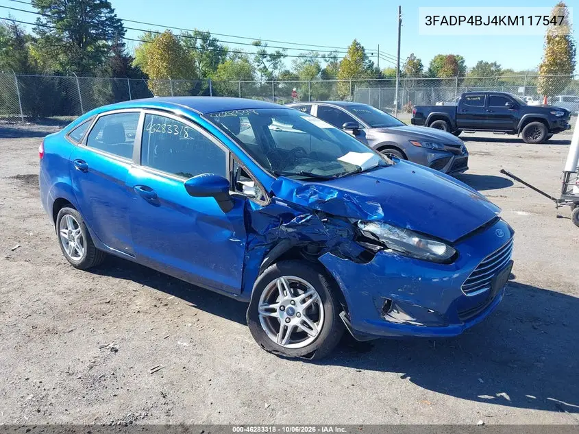FORD FIESTA 2019, VIN 3FADP4BJ4KM117547