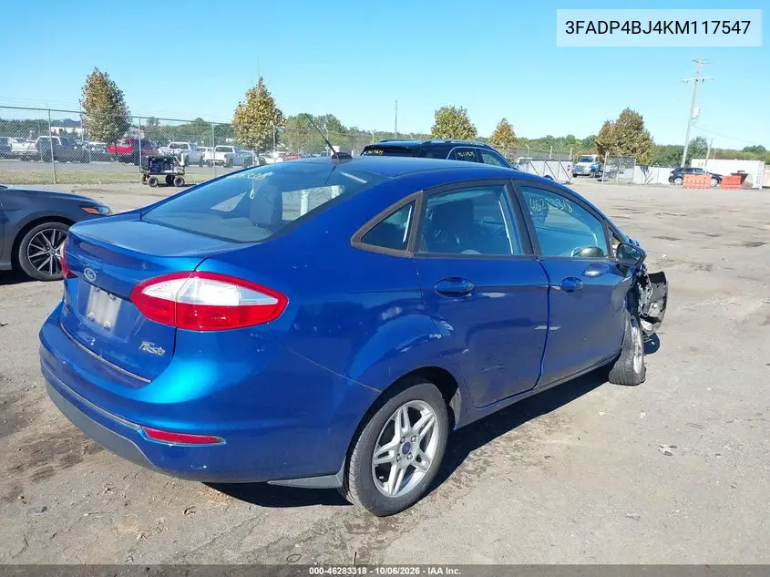 2019 FORD FIESTA VIN 3FADP4BJ4KM117547 — фото 4