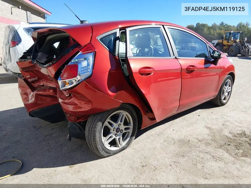 2019 FORD FIESTA VIN 3FADP4EJ5KM119125 — фото 4