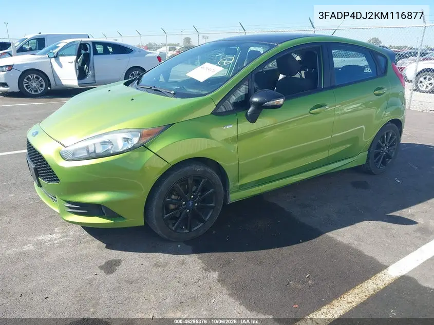 2019 FORD FIESTA VIN 3FADP4DJ2KM116877 — фото 2