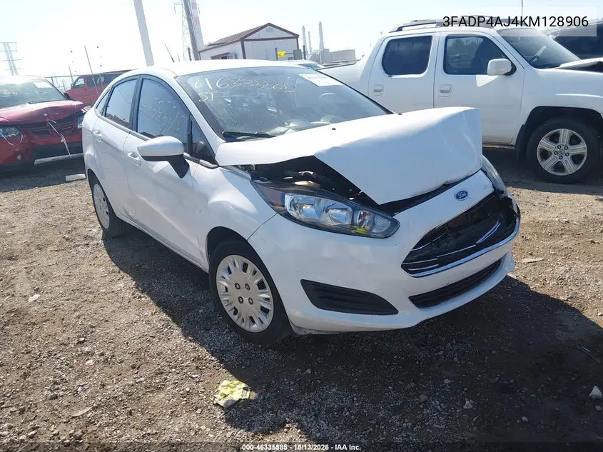 FORD FIESTA 2019, VIN 3FADP4AJ4KM128906
