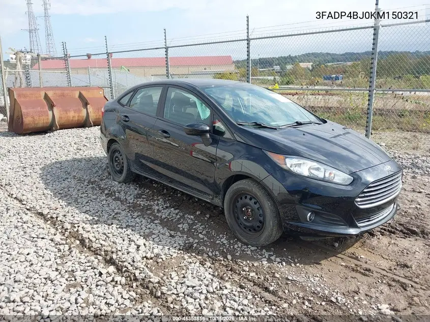 FORD FIESTA 2019, VIN 3FADP4BJ0KM150321
