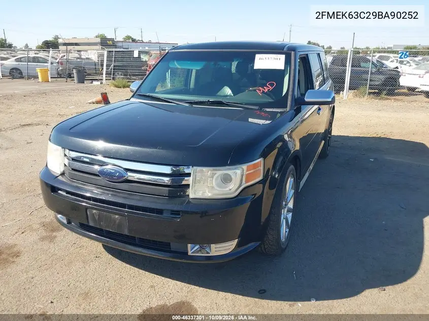 2009 FORD FLEX VIN 2FMEK63C29BA90252 — фото 2