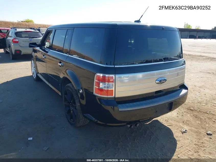 2009 FORD FLEX VIN 2FMEK63C29BA90252 — фото 3