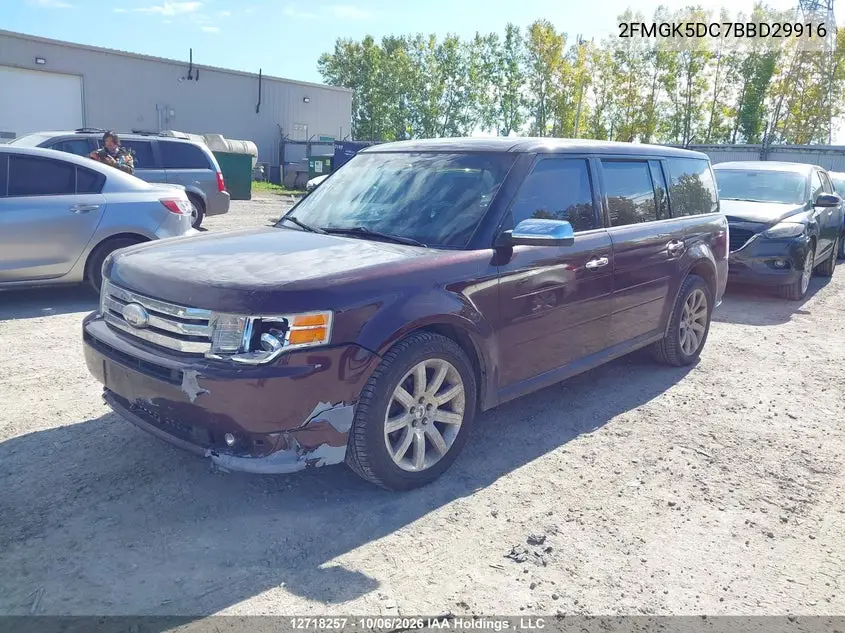 2011 FORD FLEX VIN 2FMGK5DC7BBD29916 — фото 2