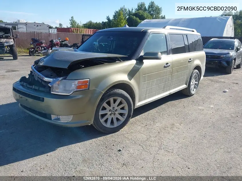 2012 FORD FLEX VIN 2FMGK5CC9CBD02090 — фото 2