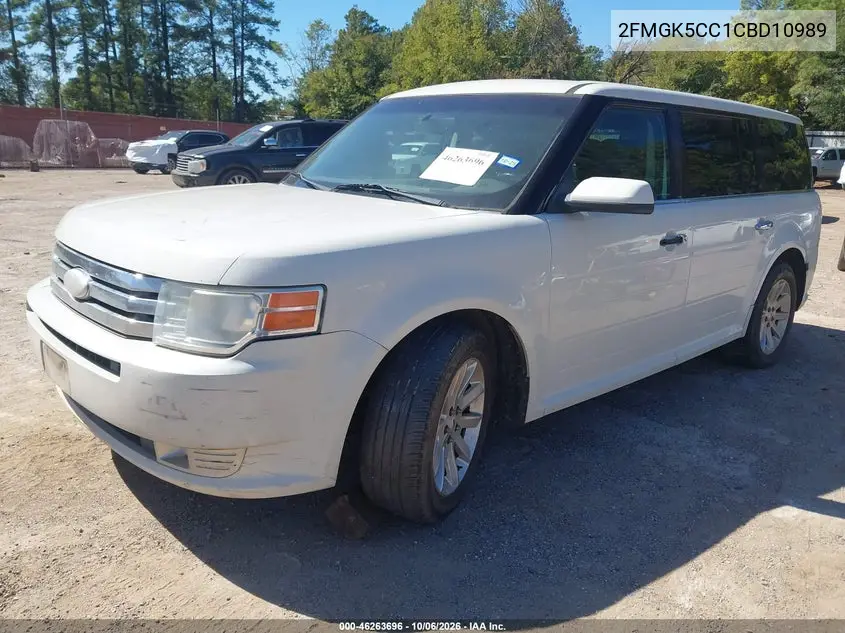 2012 FORD FLEX VIN 2FMGK5CC1CBD10989 — фото 2