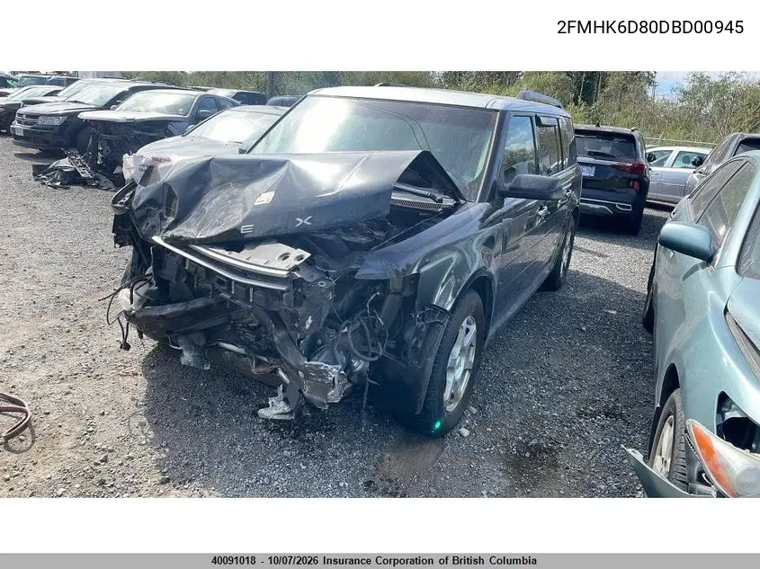 2013 FORD FLEX VIN 2FMHK6D80DBD00945 — фото 2