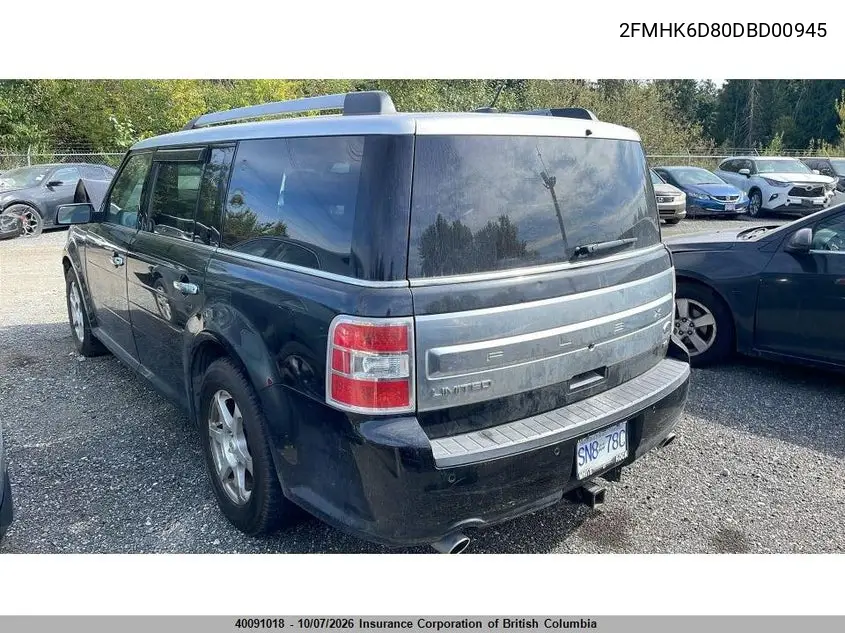 2013 FORD FLEX VIN 2FMHK6D80DBD00945 — фото 3