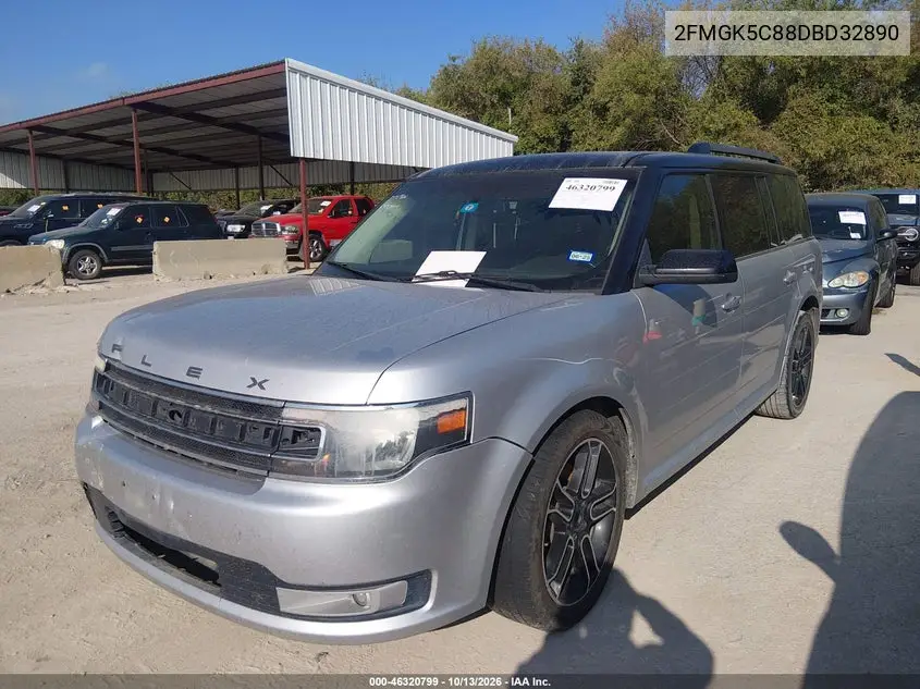2013 FORD FLEX VIN 2FMGK5C88DBD32890 — фото 2