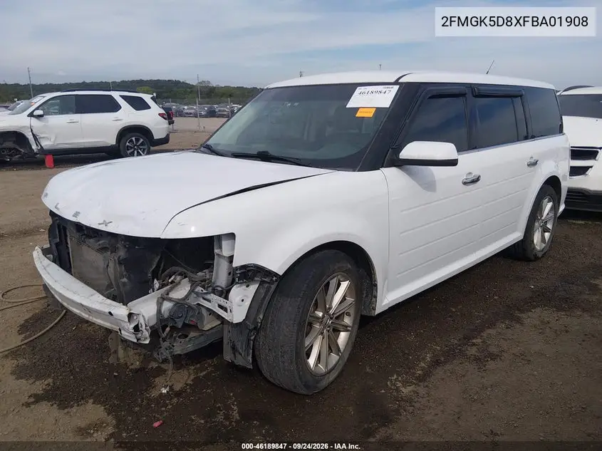 2015 FORD FLEX VIN 2FMGK5D8XFBA01908 — фото 2