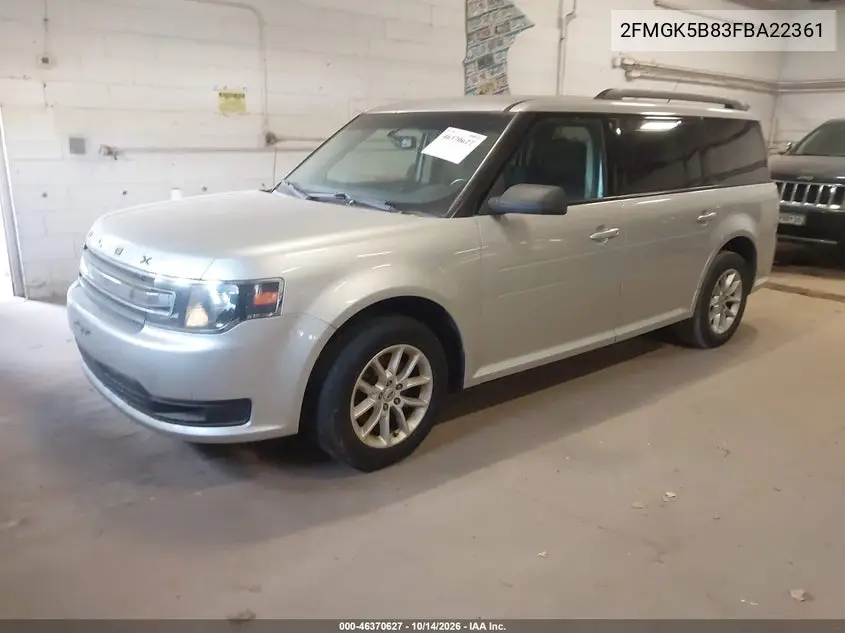 2015 FORD FLEX VIN 2FMGK5B83FBA22361 — фото 3