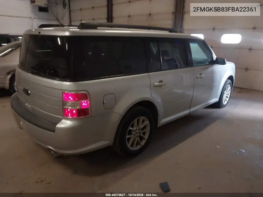 2015 FORD FLEX VIN 2FMGK5B83FBA22361 — фото 5