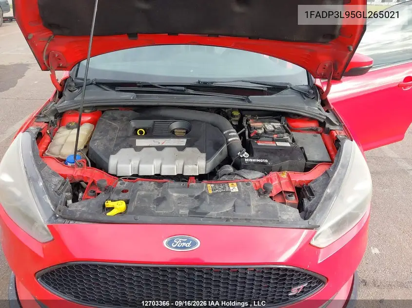2016 FORD FOCUS ST VIN 1FADP3L95GL265021 — фото 10