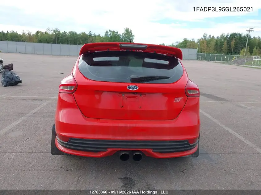 2016 FORD FOCUS ST VIN 1FADP3L95GL265021 — фото 16