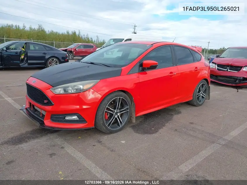 2016 FORD FOCUS ST VIN 1FADP3L95GL265021 — фото 2