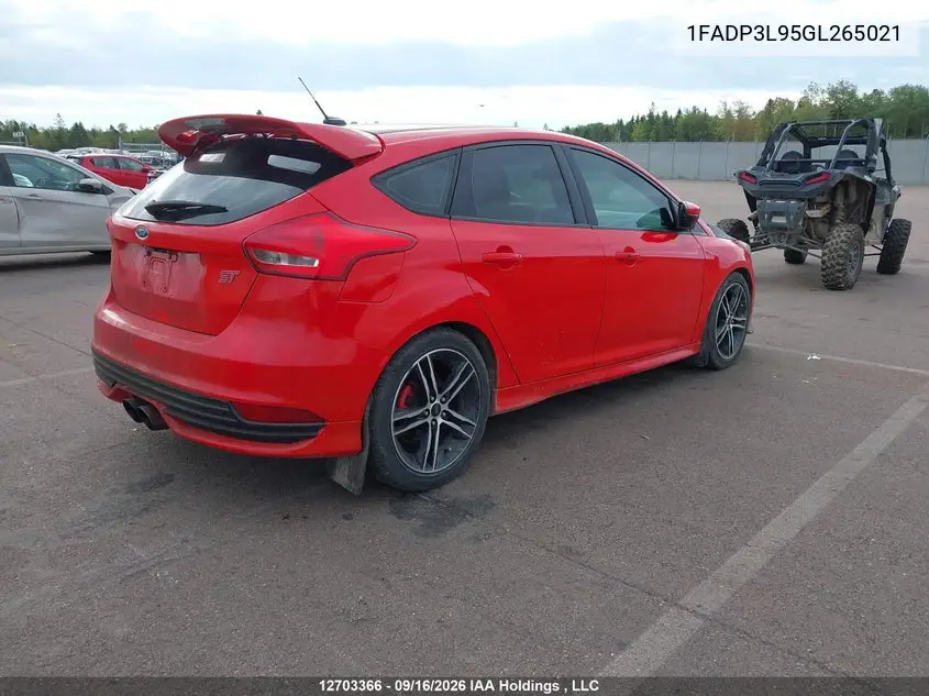 2016 FORD FOCUS ST VIN 1FADP3L95GL265021 — фото 4