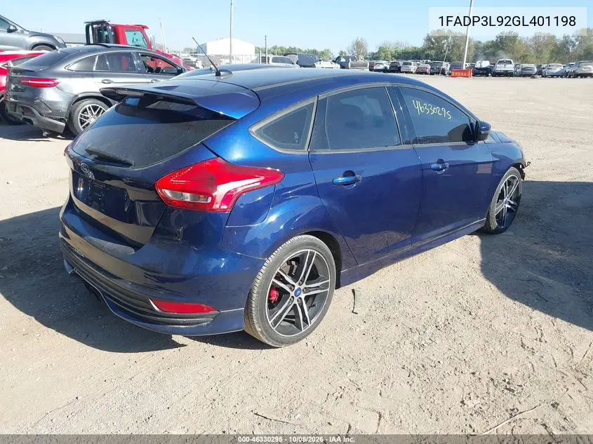 2016 FORD FOCUS ST VIN 1FADP3L92GL401198 — фото 4
