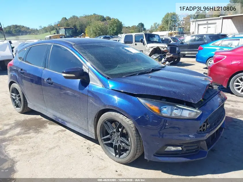 FORD FOCUS ST 2017, VIN 1FADP3L96HL210806