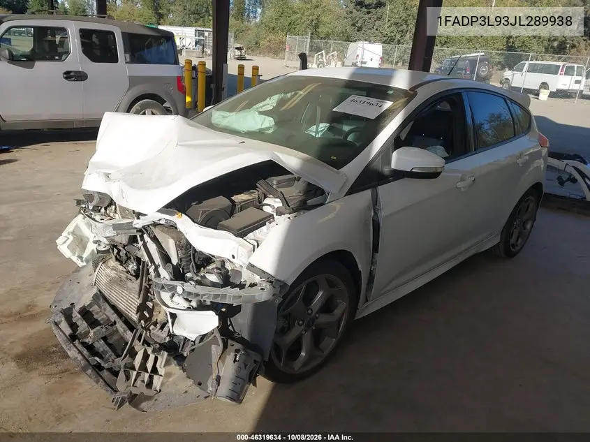 2018 FORD FOCUS ST VIN 1FADP3L93JL289938 — фото 2