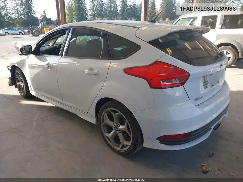 2018 FORD FOCUS ST VIN 1FADP3L93JL289938 — фото 3