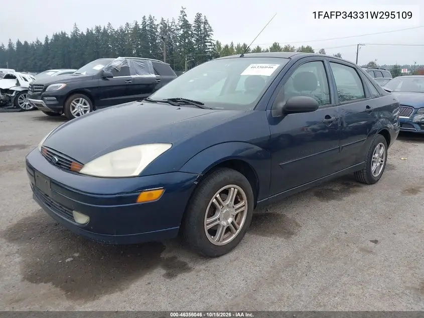 2001 FORD FOCUS VIN 1FAFP34331W295109 — фото 2