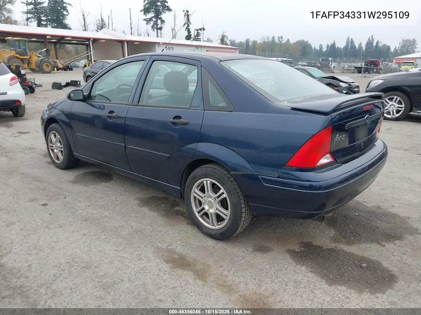 2001 FORD FOCUS VIN 1FAFP34331W295109 — фото 3