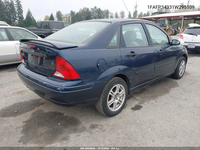 2001 FORD FOCUS VIN 1FAFP34331W295109 — фото 4