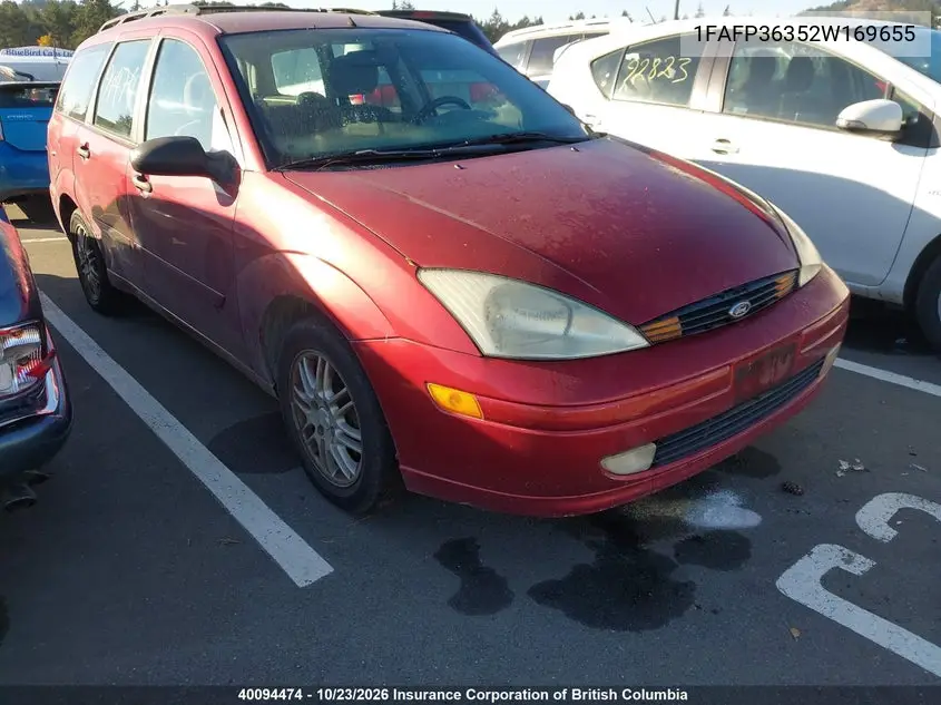 FORD FOCUS 2002, VIN 1FAFP36352W169655