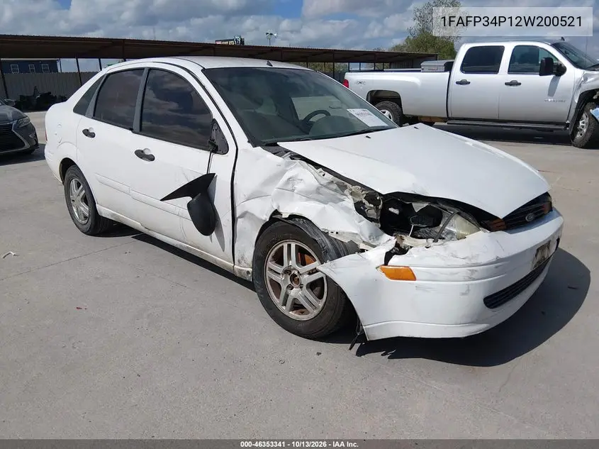 FORD FOCUS 2002, VIN 1FAFP34P12W200521