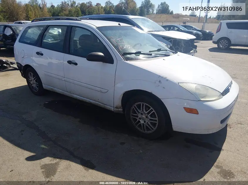 FORD FOCUS 2002, VIN 1FAHP363X2W310986