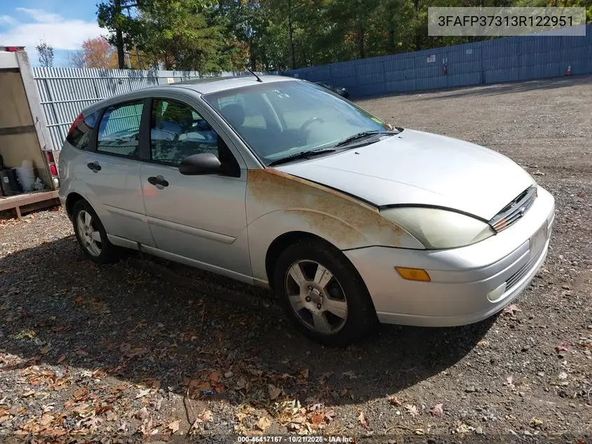 FORD FOCUS 2003, VIN 3FAFP37313R122951
