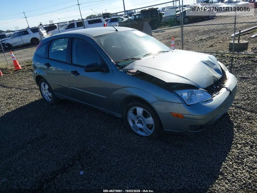 FORD FOCUS 2005, VIN 3FAFP37N85R139086