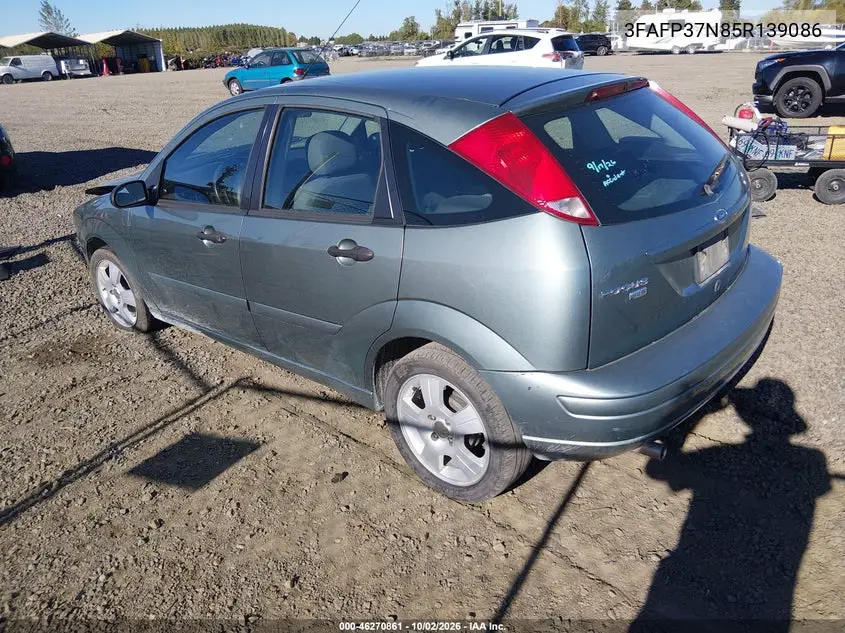 2005 FORD FOCUS VIN 3FAFP37N85R139086 — фото 3