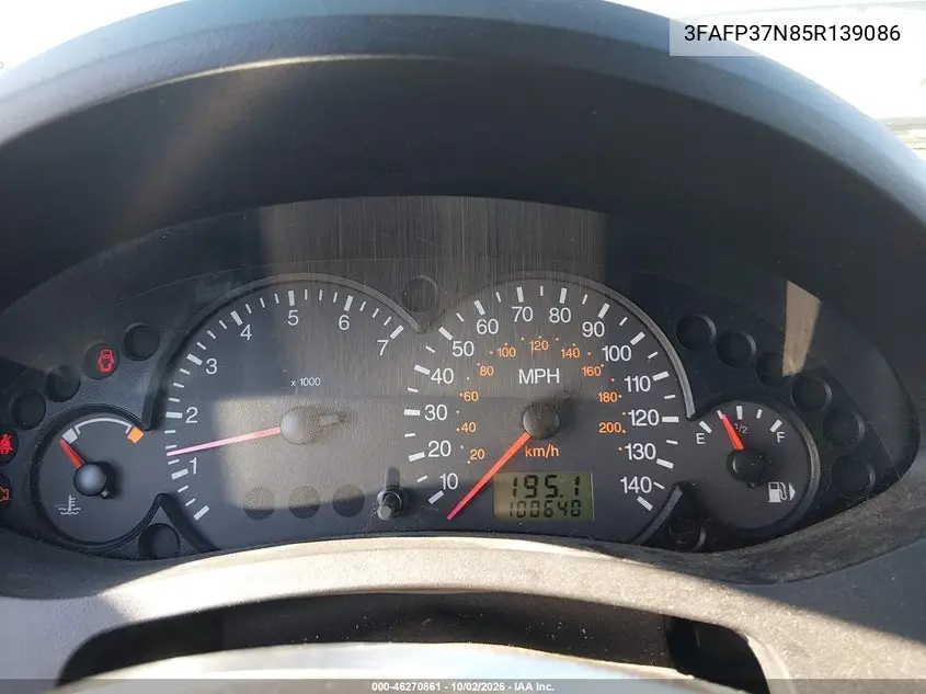 2005 FORD FOCUS VIN 3FAFP37N85R139086 — фото 7