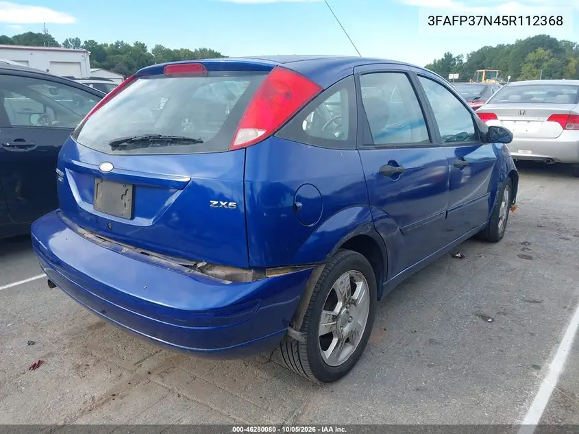 2005 FORD FOCUS VIN 3FAFP37N45R112368 — фото 4