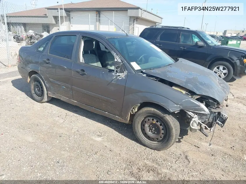 FORD FOCUS 2005, VIN 1FAFP34N25W277921