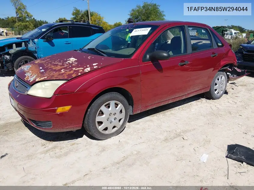 2005 FORD FOCUS VIN 1FAFP34N85W294044 — фото 2